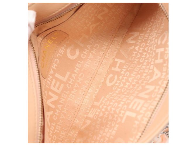 CHANEL Choco Bar Chain Schultertasche Silk Pink Gold CC Auth 206258SAM Golden - Ansicht 19