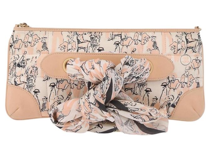 CHANEL Choco Bar Chain Schultertasche Silk Pink Gold CC Auth 206258SAM Golden - Ansicht 2