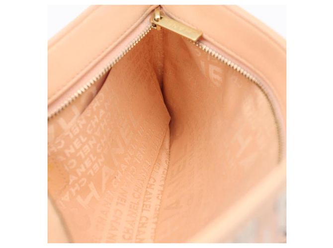 CHANEL Choco Bar Chain Schultertasche Silk Pink Gold CC Auth 206258SAM Golden - Ansicht 20