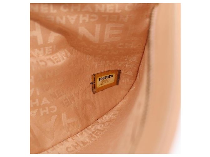 CHANEL Choco Bar Chain Schultertasche Silk Pink Gold CC Auth 206258SAM Golden - Ansicht 23