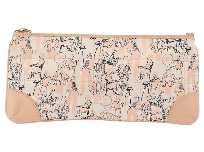 CHANEL Choco Bar Chain Schultertasche Silk Pink Gold CC Auth 206258SAM Golden - Ansicht 3