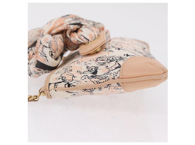 CHANEL Choco Bar Chain Schultertasche Silk Pink Gold CC Auth 206258SAM Golden - Ansicht 5