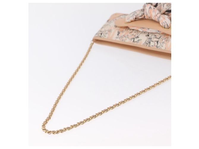 CHANEL Choco Bar Chain Schultertasche Silk Pink Gold CC Auth 206258SAM Golden - Ansicht 7