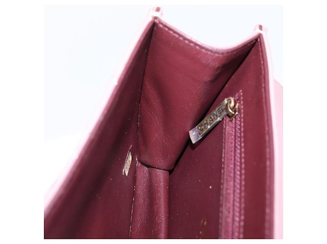 Borsa a tracolla CHANEL Matelasse con catena in pelle d'agnello Purple Gray CC Auth 206386V Marrone Porpora - vista 19