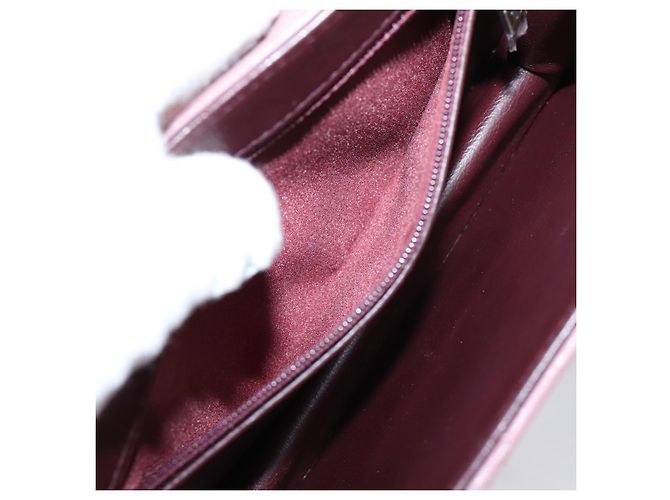 Borsa a tracolla CHANEL Matelasse con catena in pelle d'agnello Purple Gray CC Auth 206386V Marrone Porpora - vista 21
