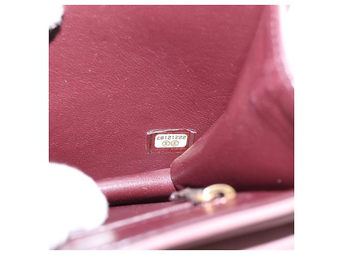 Borsa a tracolla CHANEL Matelasse con catena in pelle d'agnello Purple Gray CC Auth 206386V Marrone Porpora - vista 22