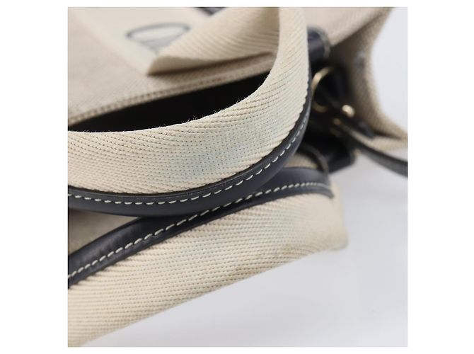 Chloé Borsa Chloe Woody Canvas 2way White Gold Auth ka6339 Bianco D'oro - vista 10