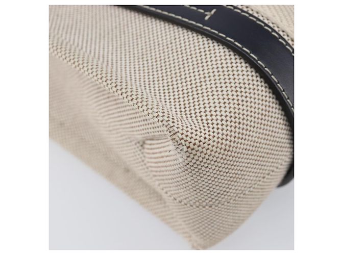 Chloé Borsa Chloe Woody Canvas 2way White Gold Auth ka6339 Bianco D'oro - vista 17