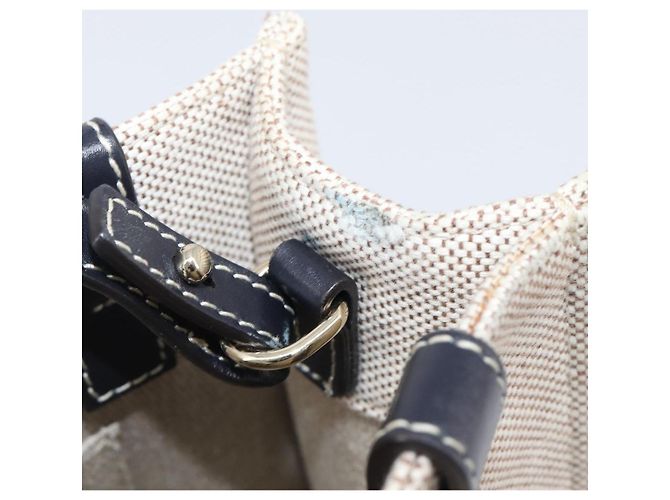 Chloé Borsa Chloe Woody Canvas 2way White Gold Auth ka6339 Bianco D'oro - vista 21