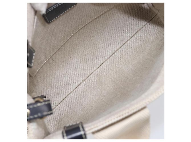 Chloé Borsa Chloe Woody Canvas 2way White Gold Auth ka6339 Bianco D'oro - vista 23