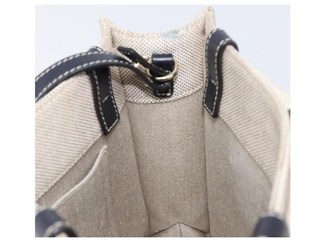 Chloé Borsa Chloe Woody Canvas 2way White Gold Auth ka6339 Bianco D'oro - vista 24