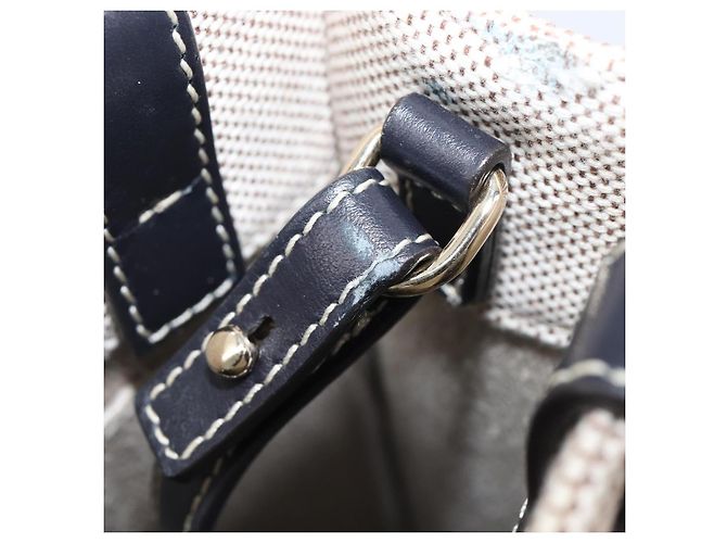 Chloé Borsa Chloe Woody Canvas 2way White Gold Auth ka6339 Bianco D'oro - vista 28