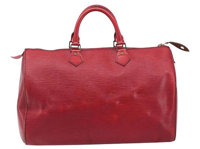 LOUIS VUITTON Epi Speedy 35 Hand Bag Castilian Red M42997 LV Auth 199412 Rosso - vista 13