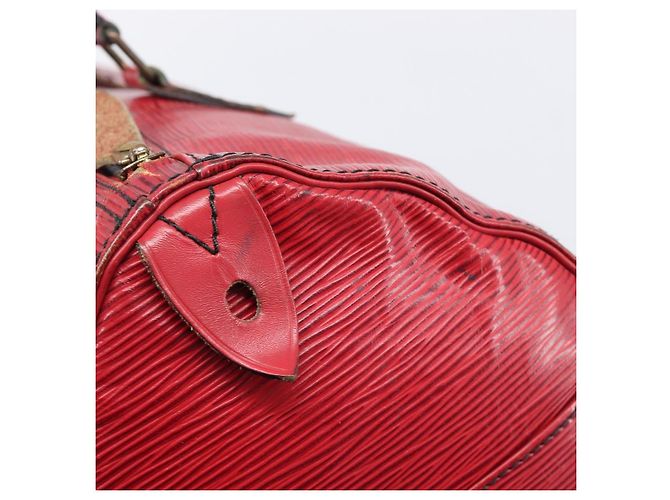 LOUIS VUITTON Epi Speedy 35 Hand Bag Castilian Red M42997 LV Auth 199412 Rosso - vista 19