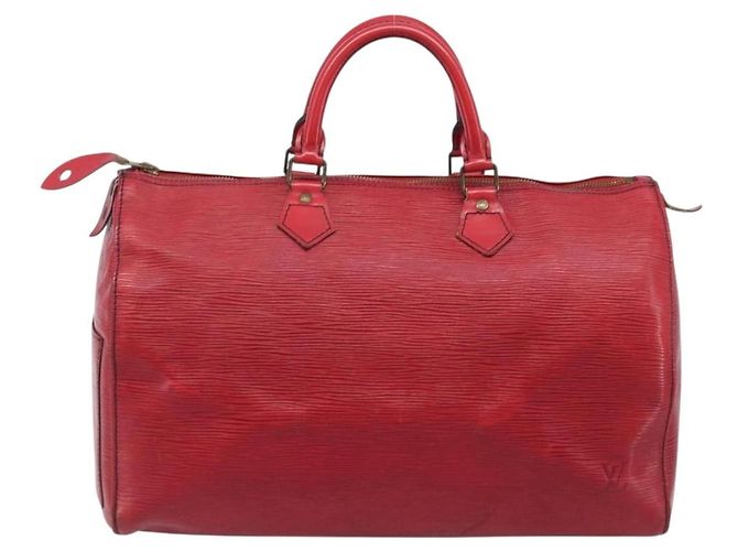 LOUIS VUITTON Epi Speedy 35 Hand Bag Castilian Red M42997 LV Auth 199412 Rosso - vista 2