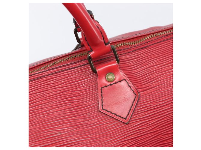 LOUIS VUITTON Epi Speedy 35 Hand Bag Castilian Red M42997 LV Auth 199412 Rosso - vista 21