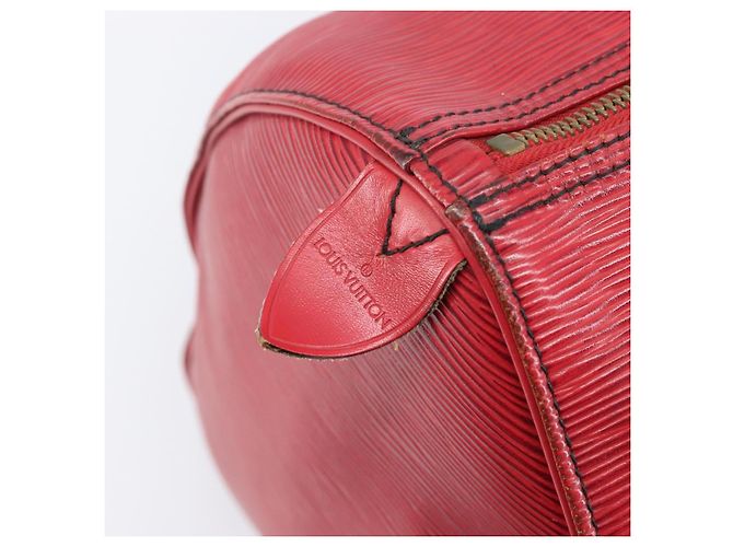 LOUIS VUITTON Epi Speedy 35 Hand Bag Castilian Red M42997 LV Auth 199412 Rosso - vista 22