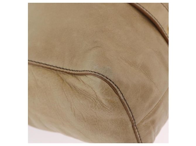 Borsa Miu Miu Vitellolux Matelasse in pelle 2way Beige Gold Auth 206271A D'oro - vista 15
