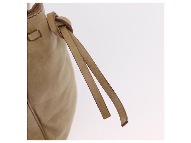 Borsa Miu Miu Vitellolux Matelasse in pelle 2way Beige Gold Auth 206271A D'oro - vista 19