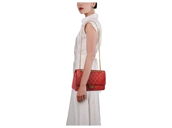 Mademoiselle Borsa CHANEL 2.55 in Pelle Rossa - 103918 Rosso - vista 12