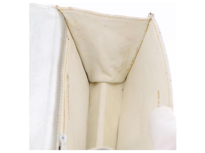 Borsa a mano CHANEL V Stitch in pelle d'agnello Argento Oro CC Auth 206262SAV D'oro - vista 25