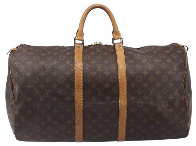 LOUIS VUITTON Monogram Keepall 55 Boston Bag M41424 LV Auth 203123 Monograma - vista 13