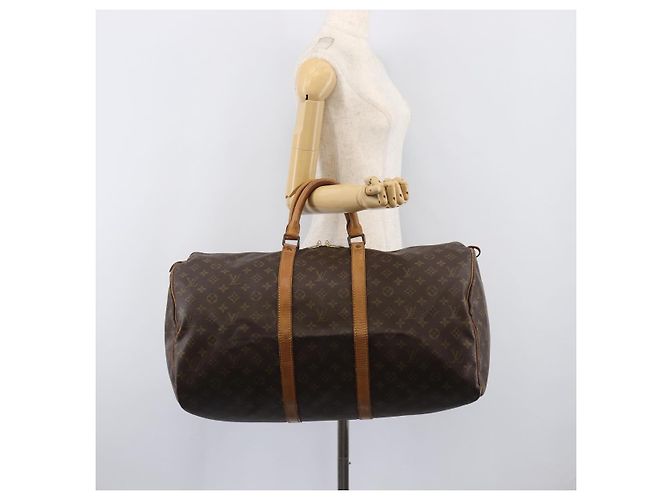 LOUIS VUITTON Monogram Keepall 55 Boston Bag M41424 LV Auth 203123 Monograma - vista 27