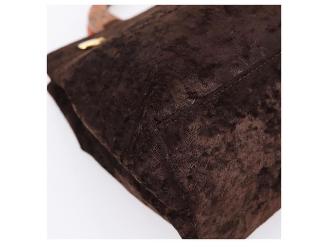 GIVENCHY Hand Bag Velor Brown Auth BA16185A - view 13