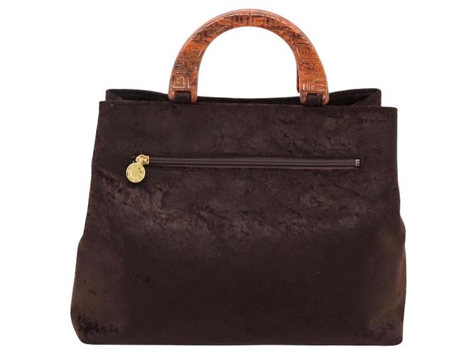 GIVENCHY Hand Bag Velor Brown Auth BA16185A - view 3