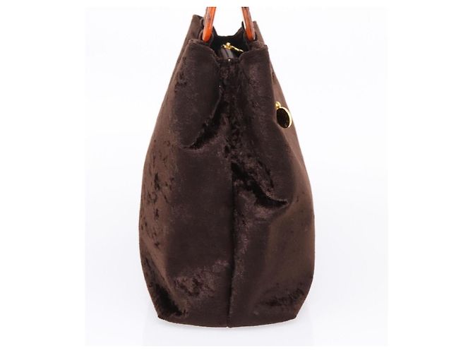 GIVENCHY Hand Bag Velor Brown Auth BA16185A - view 5