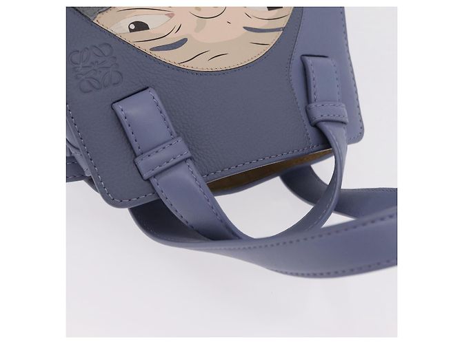 LOEWE Howl's Moving Castle Markl Hammock Nugget Bag Leather 2way Auth yk20930SM D'oro Blu chiaro - vista 6