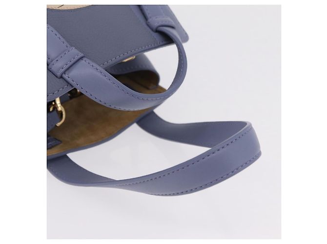 LOEWE Howl's Moving Castle Markl Hammock Nugget Bag Leather 2way Auth yk20930SM D'oro Blu chiaro - vista 7