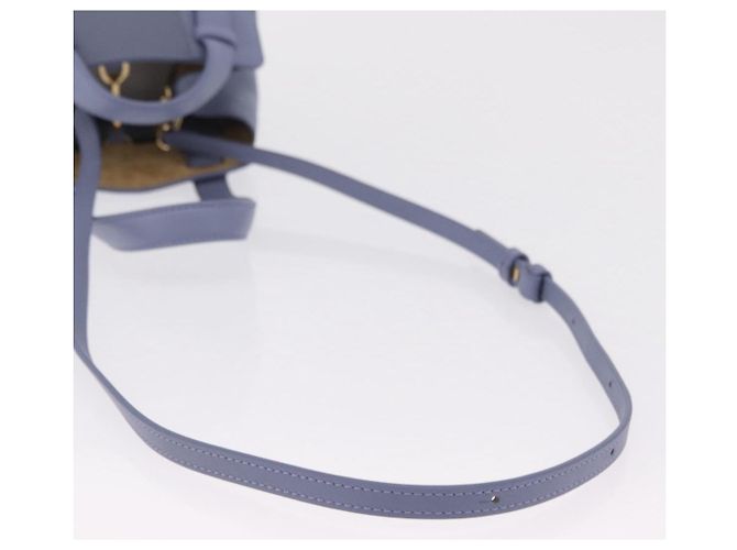 LOEWE Howl's Moving Castle Markl Hammock Nugget Bag Leather 2way Auth yk20930SM D'oro Blu chiaro - vista 8