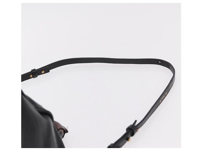 Chloé Bolsa Chloe Etel em couro 2way Preta Tom Dourado Auth BA15539A Preto - vista 10
