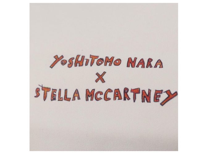 Stella Mc Cartney Borsa Tote Stella McCartney Nara Yoshitomo Canvas White Brown Auth mr2934V Marrone Bianco - vista 15