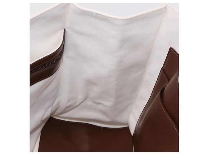 Stella Mc Cartney Borsa Tote Stella McCartney Nara Yoshitomo Canvas White Brown Auth mr2934V Marrone Bianco - vista 20