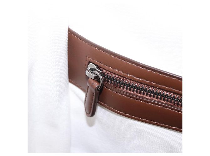 Stella Mc Cartney Borsa Tote Stella McCartney Nara Yoshitomo Canvas White Brown Auth mr2934V Marrone Bianco - vista 22