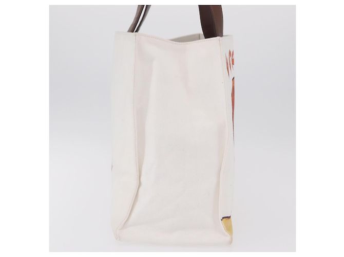 Stella Mc Cartney Borsa Tote Stella McCartney Nara Yoshitomo Canvas White Brown Auth mr2934V Marrone Bianco - vista 5