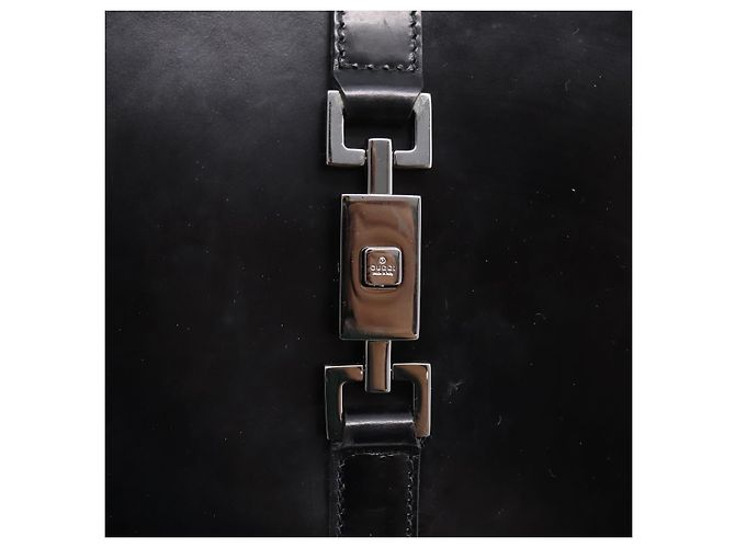 Borsa GUCCI Jackie in pelle nera argento 002 1067 Auth gh2346 Nero - vista 14