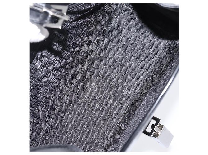Borsa GUCCI Jackie in pelle nera argento 002 1067 Auth gh2346 Nero - vista 17