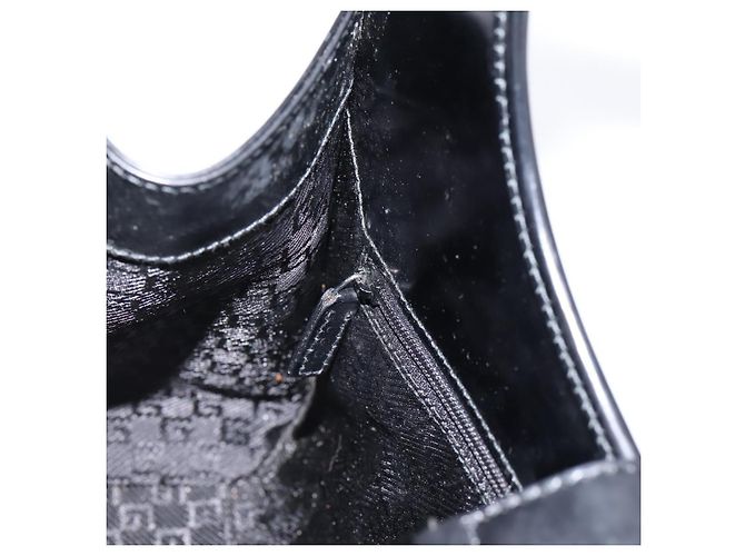 Borsa GUCCI Jackie in pelle nera argento 002 1067 Auth gh2346 Nero - vista 20