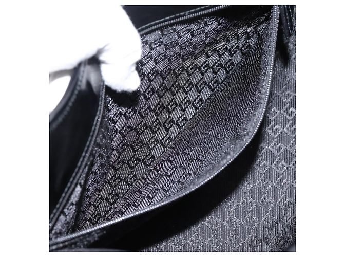 Borsa GUCCI Jackie in pelle nera argento 002 1067 Auth gh2346 Nero - vista 21