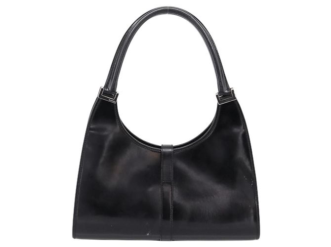 Borsa GUCCI Jackie in pelle nera argento 002 1067 Auth gh2346 Nero - vista 3