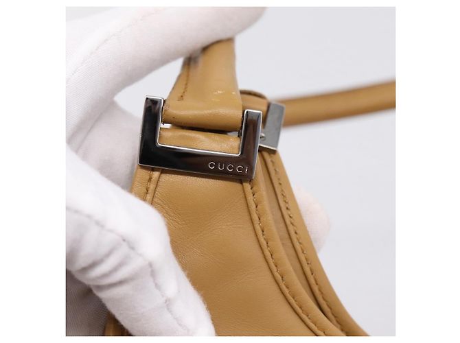 Borsa GUCCI Jackie in pelle Beige Silver 002 1067 Auth 204890A Argento - vista 16
