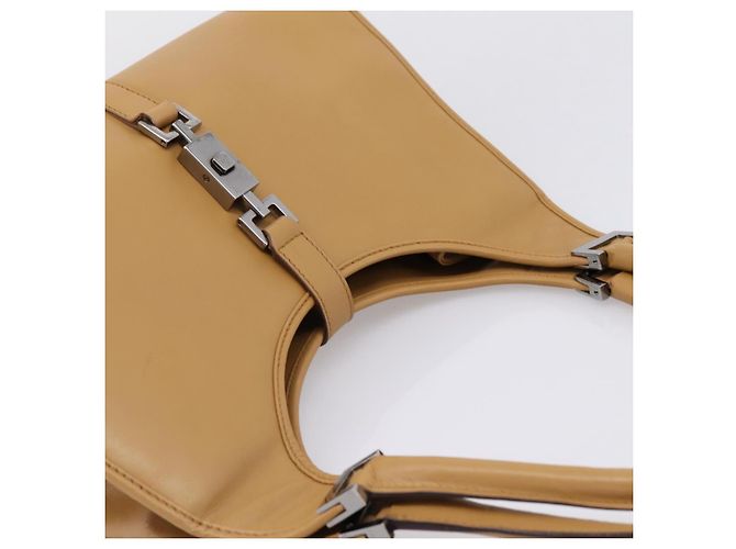 Borsa GUCCI Jackie in pelle Beige Silver 002 1067 Auth 204890A Argento - vista 6