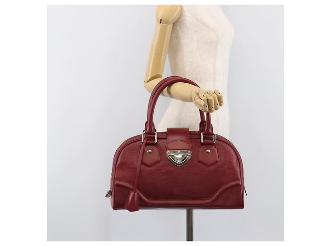 Borsa a mano LOUIS VUITTON Epi Boring Montaigne GM Rossa M5931M LV Auth ep15834V Rosso - vista 31