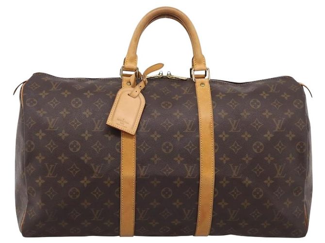 LOUIS VUITTON Monogram Keepall 50 Boston Bag M41426 LV Auth 204724A Monograma - vista 13