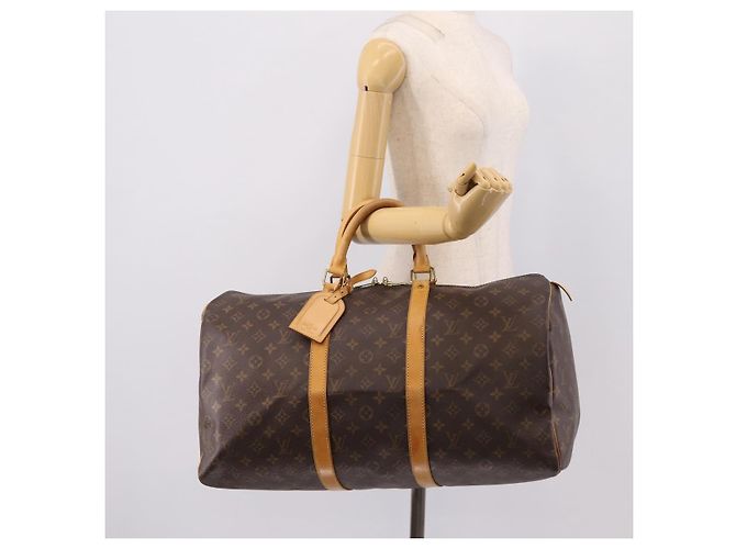 LOUIS VUITTON Monogram Keepall 50 Boston Bag M41426 LV Auth 204724A Monograma - vista 22
