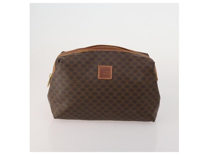 Céline CELINE Macadam Canvas Schultertasche PVC Leather 2 Set Braun Schwarz Auth 202775 - Ansicht 2
