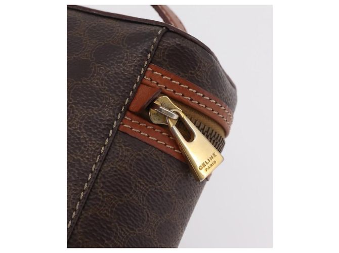Céline Beauty case CELINE Macadam Canvas PVC Brown Auth mr2997A Marrone - vista 15
